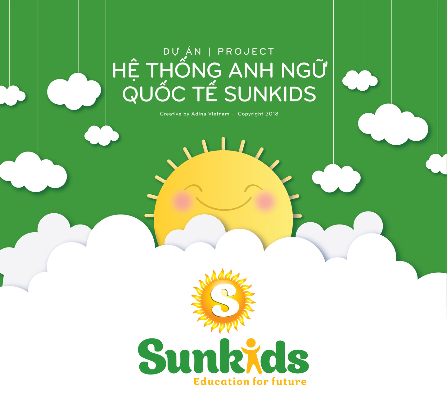 Thiết kế nhận diện thương hiệu trung tâm Anh Ngữ Sunkids