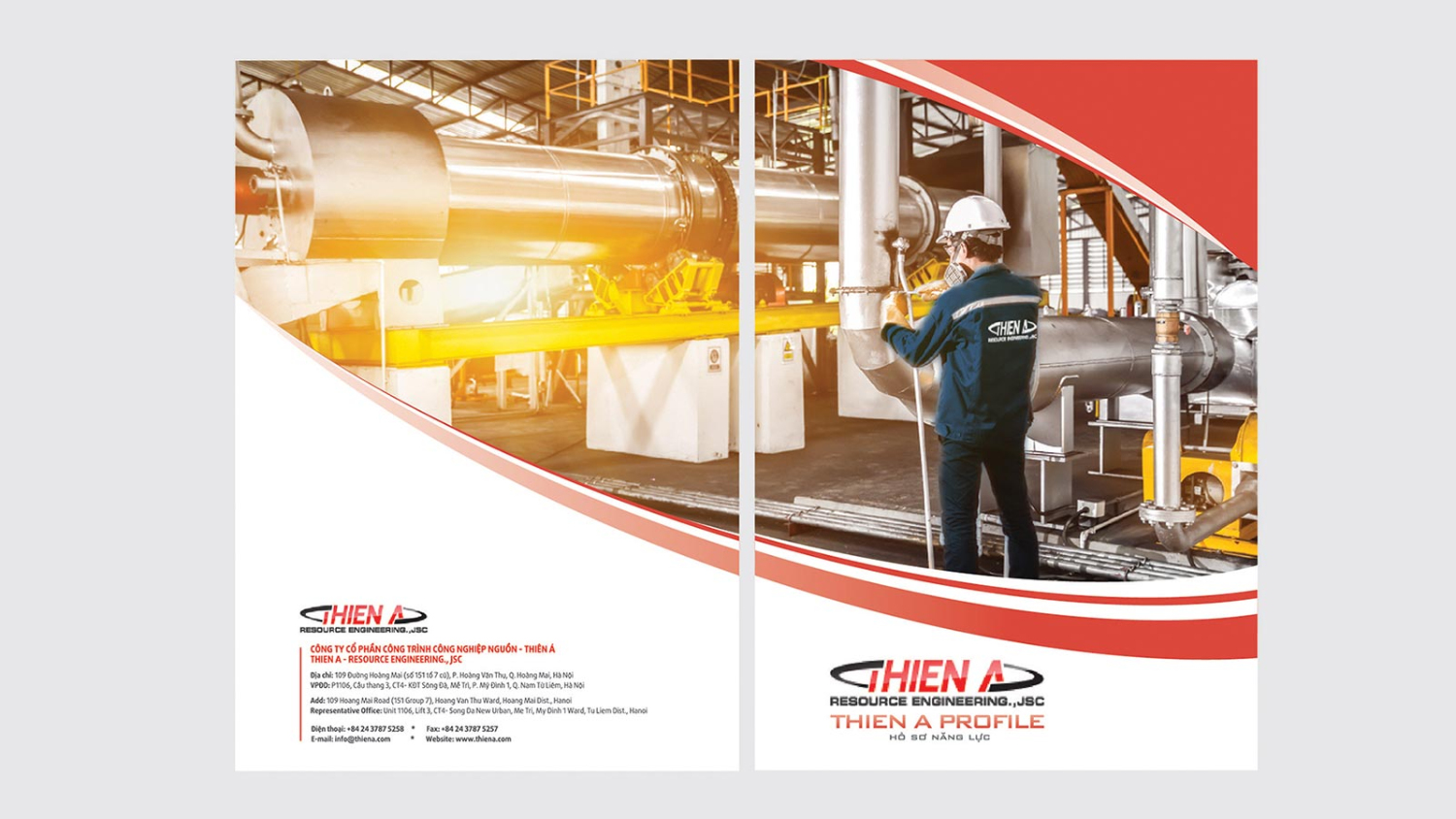 Banner Thiết kế profile công ty công trình công nghiệp nguồn – Thiên Á
